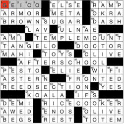 Answer grid for Los Angeles Times 1/5/26 crossword by Morton J. Mendelson